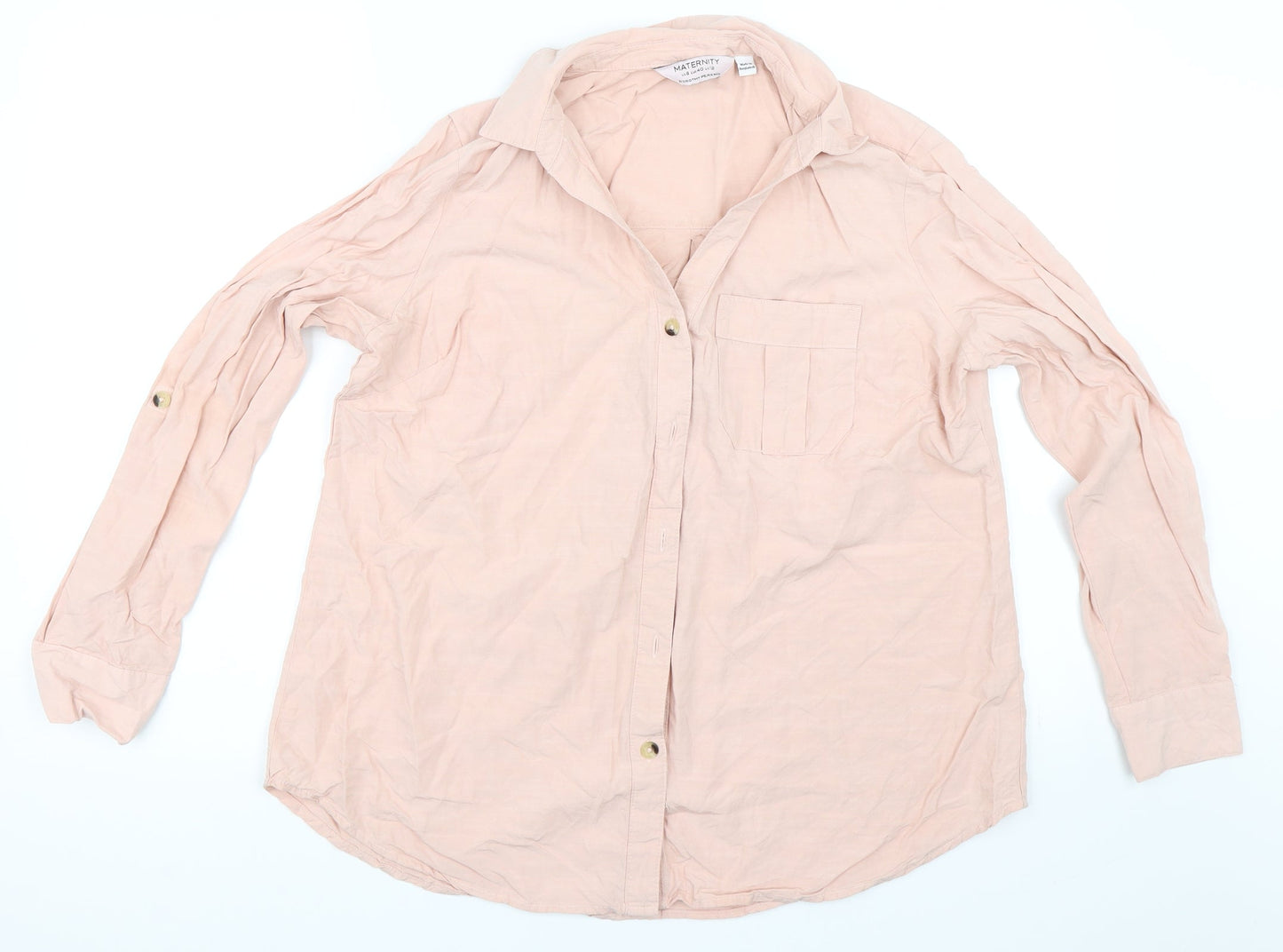 Dorothy Perkins Womens Pink   Basic Button-Up Size 8