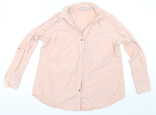 Dorothy Perkins Womens Pink   Basic Button-Up Size 8
