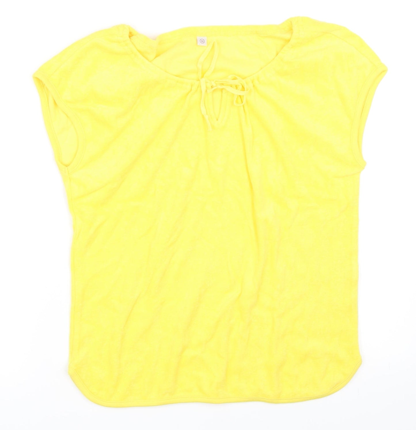 Preworn Womens Yellow   Basic T-Shirt Size 12