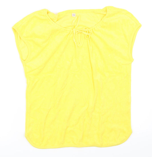 Preworn Womens Yellow   Basic T-Shirt Size 12