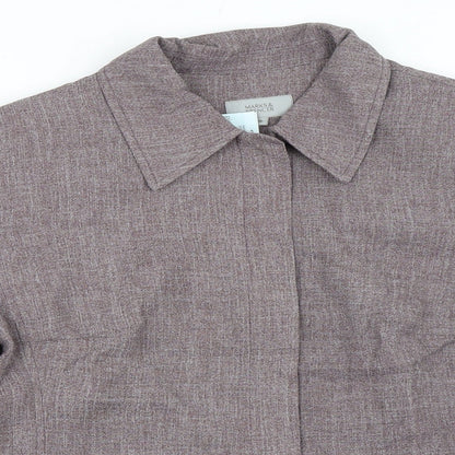Close-up detail of Marks & Spencer women’s red jacket blazer, size UK 16