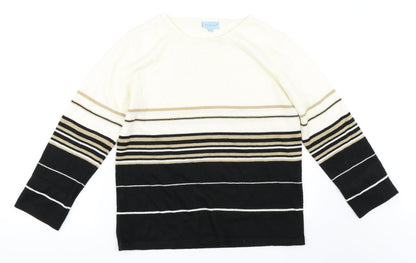 Front view of Atmosphere women’s beige jumper, size UK 12