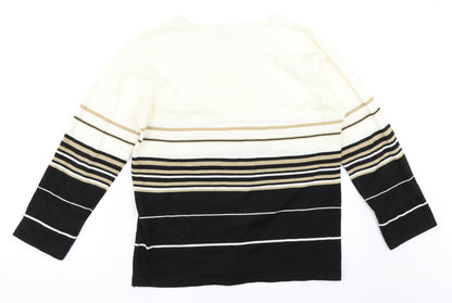 Back view of Atmosphere women’s beige jumper, size UK 12