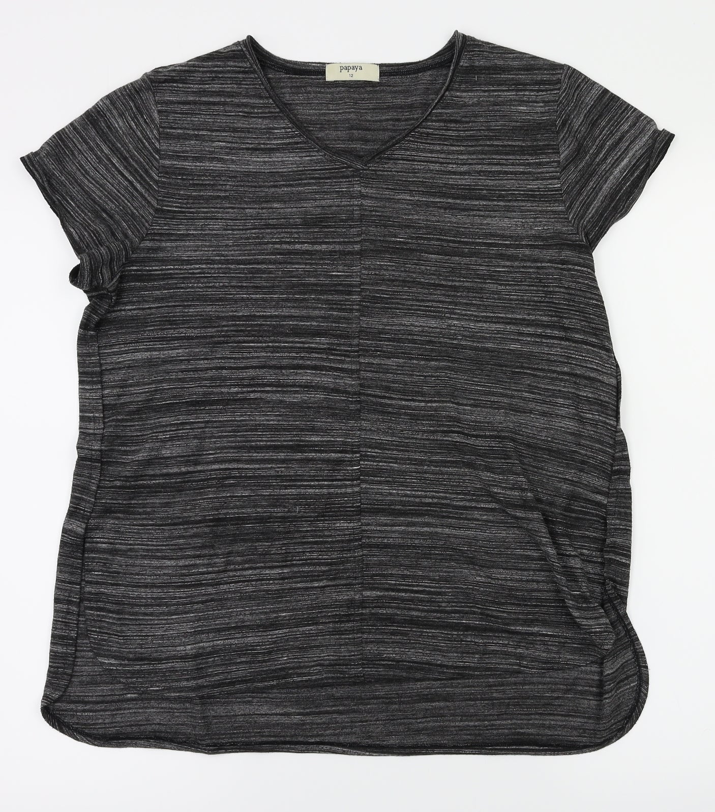 payapa Womens Black   Basic T-Shirt Size 12