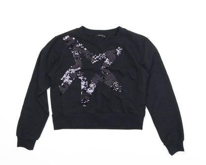 Front view of Trendyol women’s black jumper, size XS