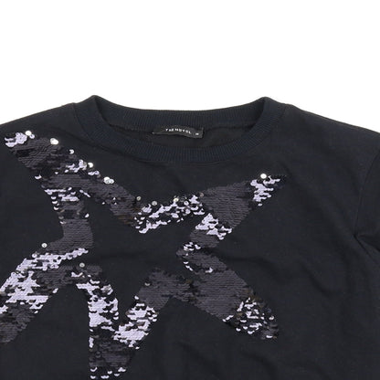 Close-up detail of Trendyol women’s black jumper, size XS