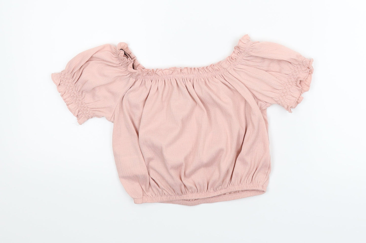 Divided Womens Pink   Cropped Blouse Size XS