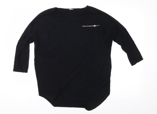 Select Womens Black  Jersey Tunic T-Shirt Size 8