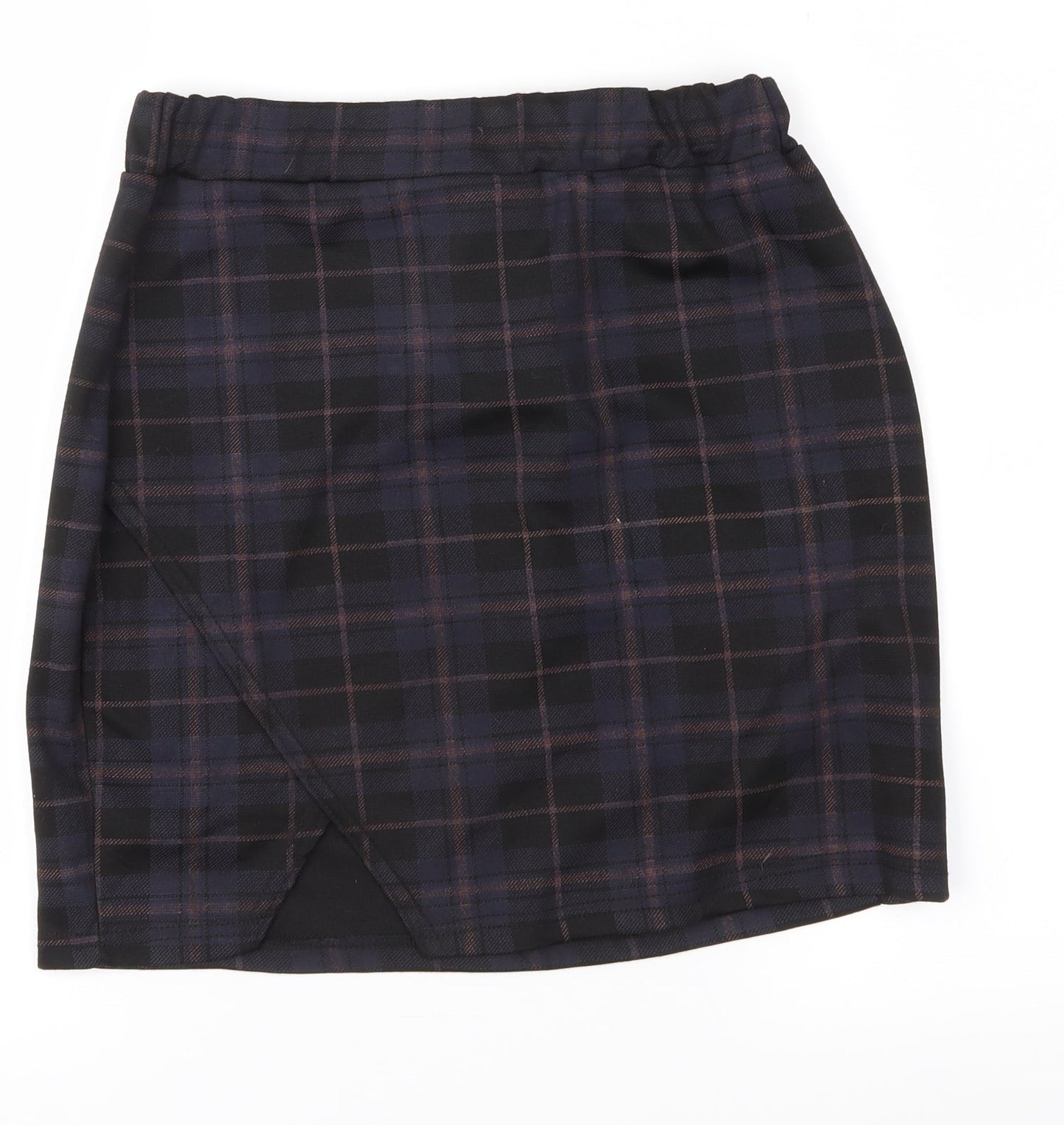 Preworn Womens Black Check  Straight & Pencil Skirt Size S