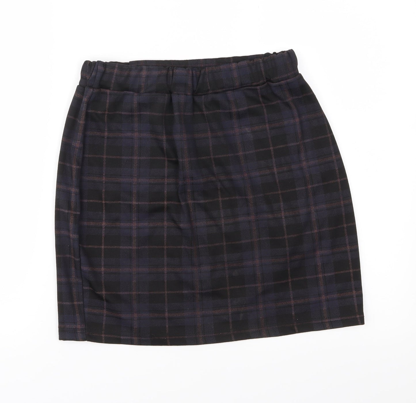 Preworn Womens Black Check  Straight & Pencil Skirt Size S