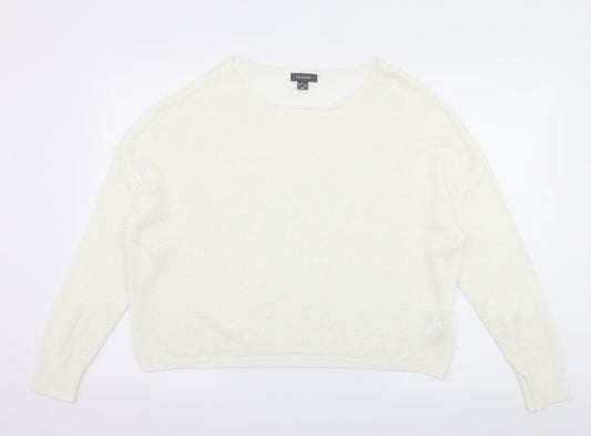 Primark Womens White  Knit Pullover Jumper Size 18
