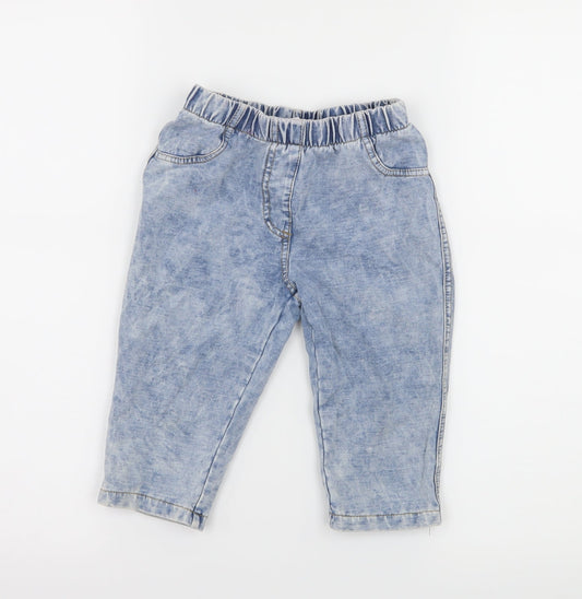 NEXT Girls Blue  Denim Bermuda Shorts Size 7 Years - Acid Wash