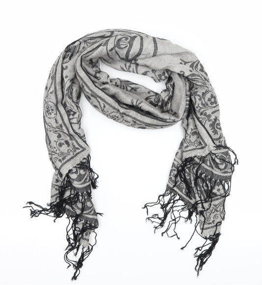 Preworn Womens Grey Geometric   Scarf