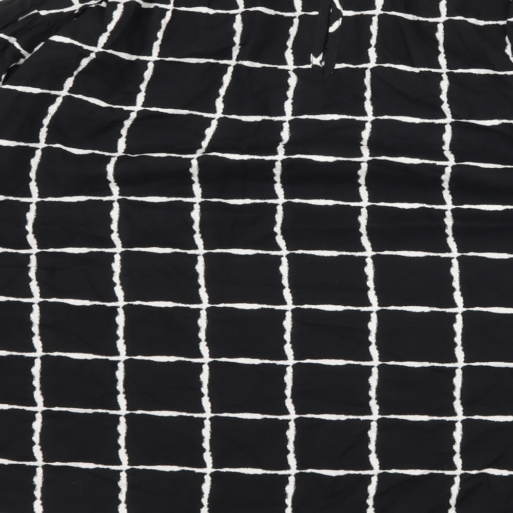 Primark Womens Black Check  Basic Blouse Size 12