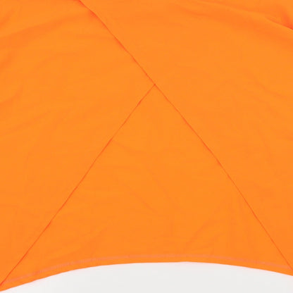 Brand and care label for Ruiyige women’s orange basic blouse, size 3XL, - neon