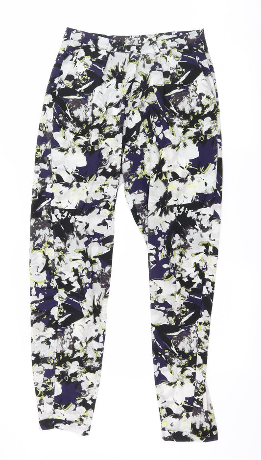 ASOS Womens Multicoloured Floral  Trousers  Size 10 L30 in