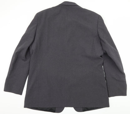 Back view of F&F men’s grey jacket suit jacket, size XL