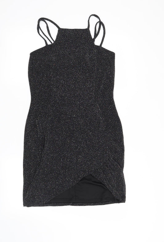 Preworn Womens Black   Bodycon  Size 14