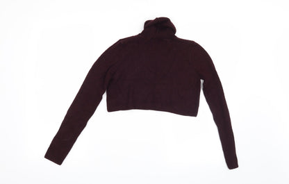 Back view of Topshop women’s purple jumper, size UK 10