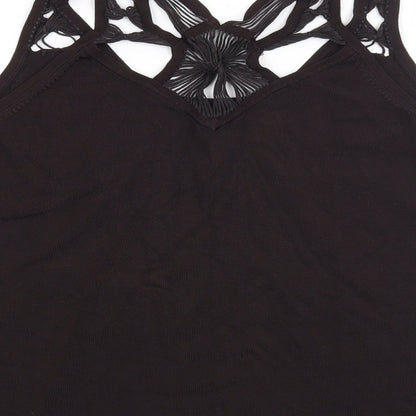 Brand and care label for Spirit women’s black basic blouse, size UK 16