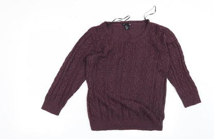Additional front view of H&M women’s purple jumper, size S