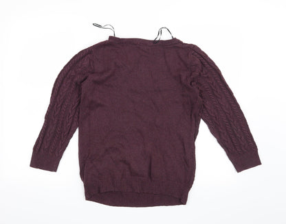 Back view of H&M women’s purple jumper, size S