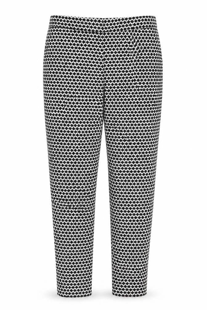 H&M Womens Black Geometric  Trousers  Size 10 L26 in