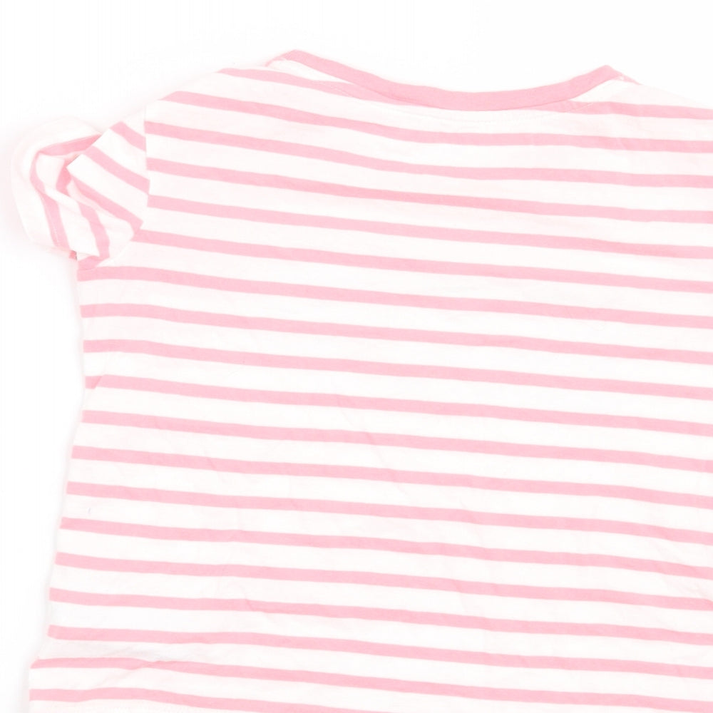 Gap Girls Pink Striped  Basic T-Shirt Size S