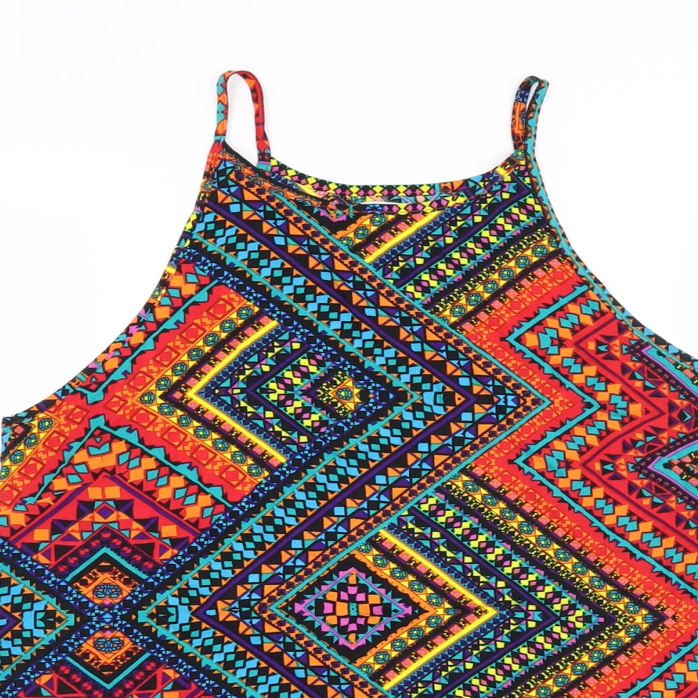 Apricot Womens Red Geometric  Basic Blouse Size 10
