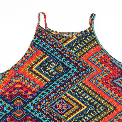 Close-up detail of Apricot women’s red geometric basic blouse, size UK 10