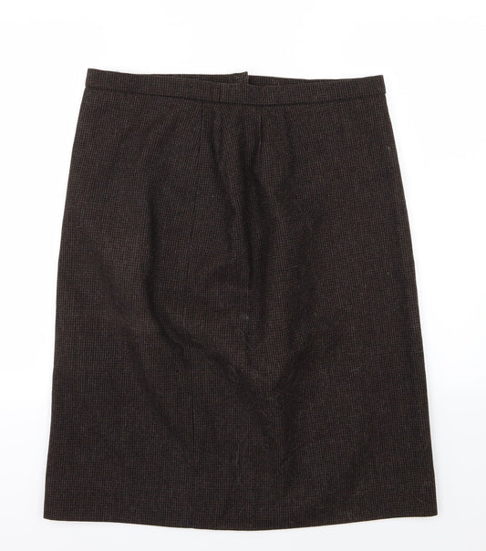 Preworn Womens Brown   A-Line Skirt Size 34 in