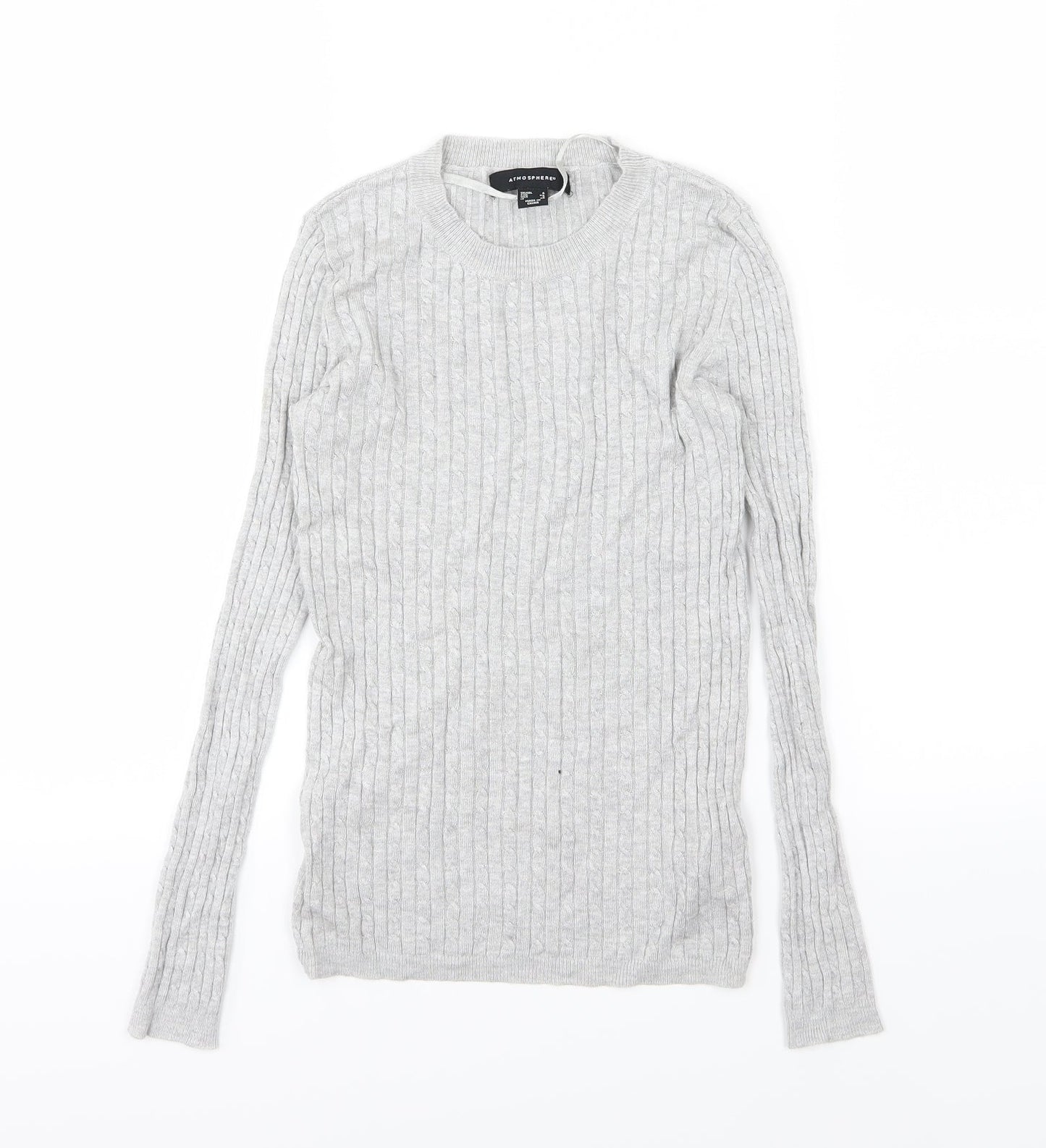 Primark Womens Grey  Knit Pullover Jumper Size 6