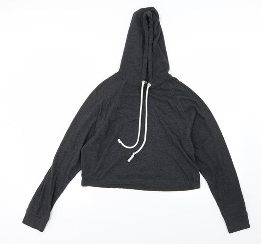 Divided by H&M Womens Grey  Jersey Pullover Hoodie Size S  - Cropped