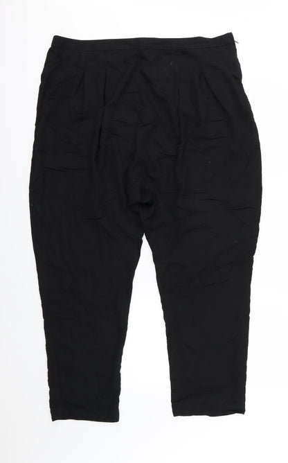 Additional front view of Bona parte women’s black trousers, size UK 20, 25-inch leg
