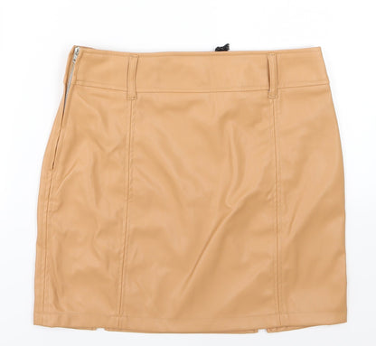 Back view of Threadbare women’s brown a-line skirt, size UK 10