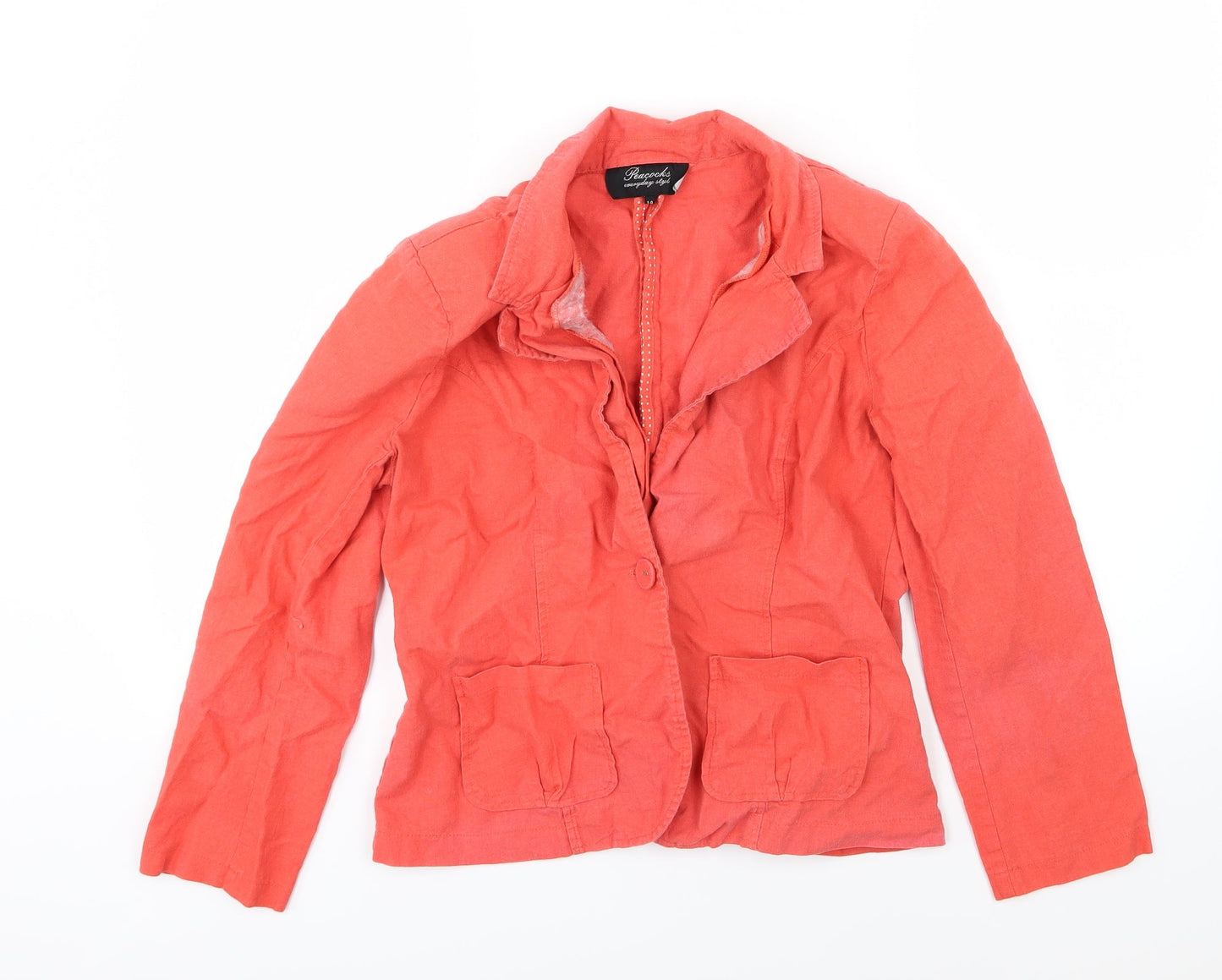 Peacocks Womens Red   Jacket  Size 14