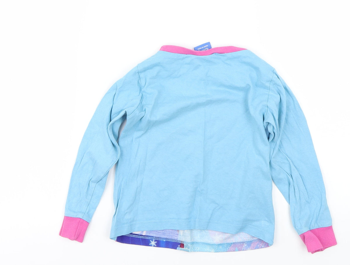 Disney Girls Blue   Basic T-Shirt Size 3-4 Years