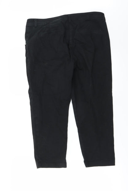 Back view of Wallis women’s black trousers, size UK 14, 22-inch leg