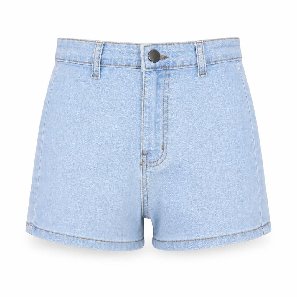 PRETTYLITTLETHING Womens Blue   Cut-Off Shorts Size 4
