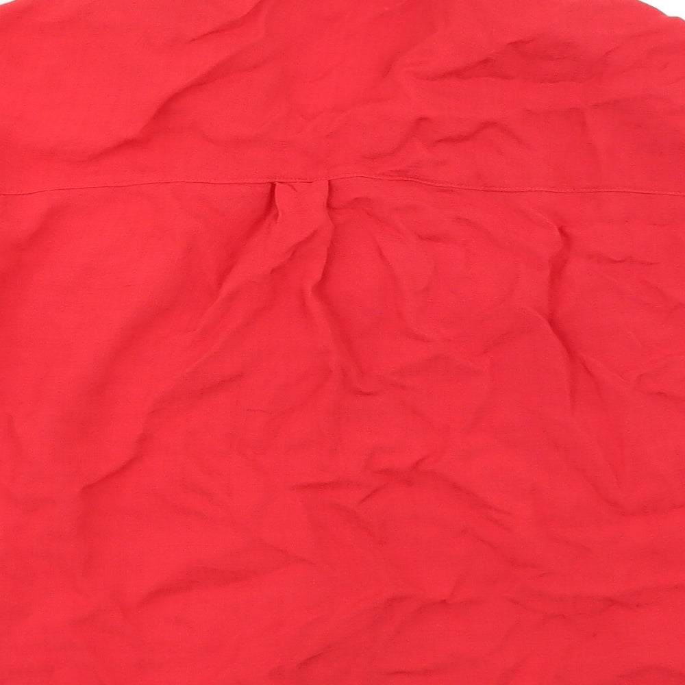 New Look Womens Red   Basic Button-Up Size 16