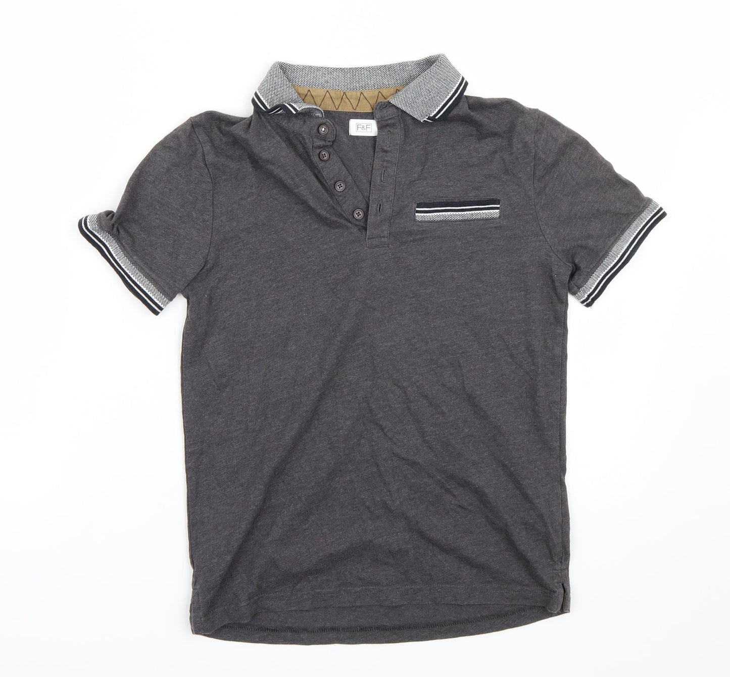 F&F Boys Grey   Basic T-Shirt Size 9 Years
