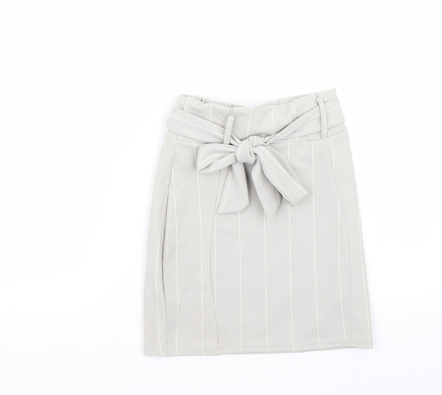 pretty little thing Womens Grey   A-Line Skirt Size 8