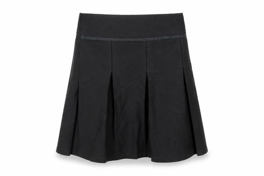 Front view of Lily & Dan girls’ black skater skirt, size 7-8, years