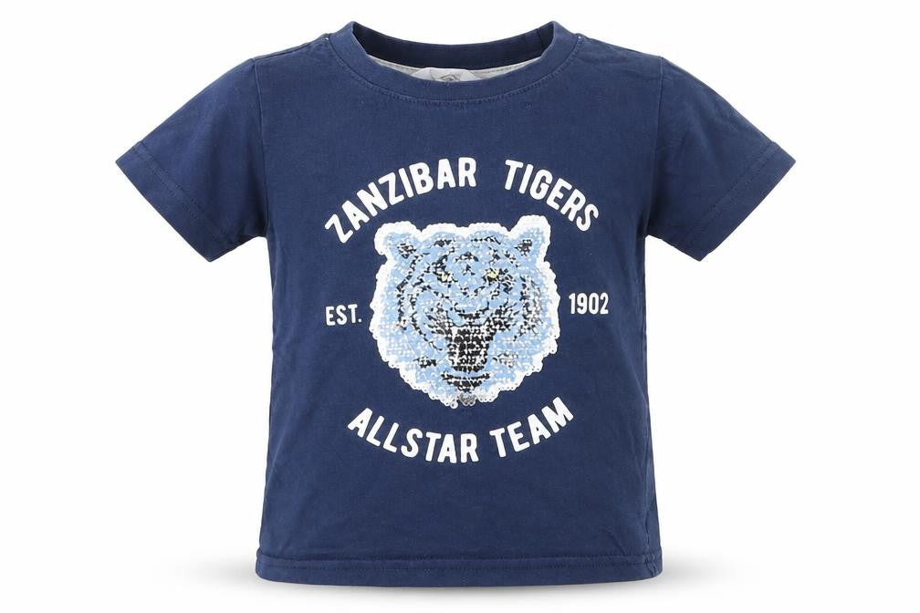 H&M Boys Blue Animal Print  Basic T-Shirt Size 2-3 Years