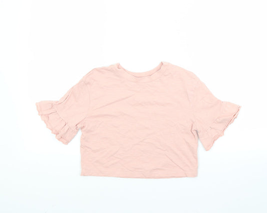 TU Girls Pink   Cropped T-Shirt Size 7-8 Years