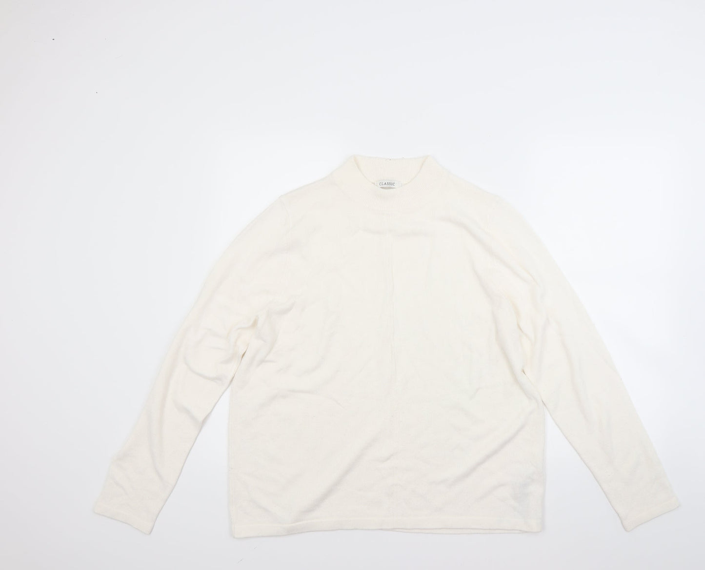 Marks and Spencer Womens White   Pullover Jumper Size 18