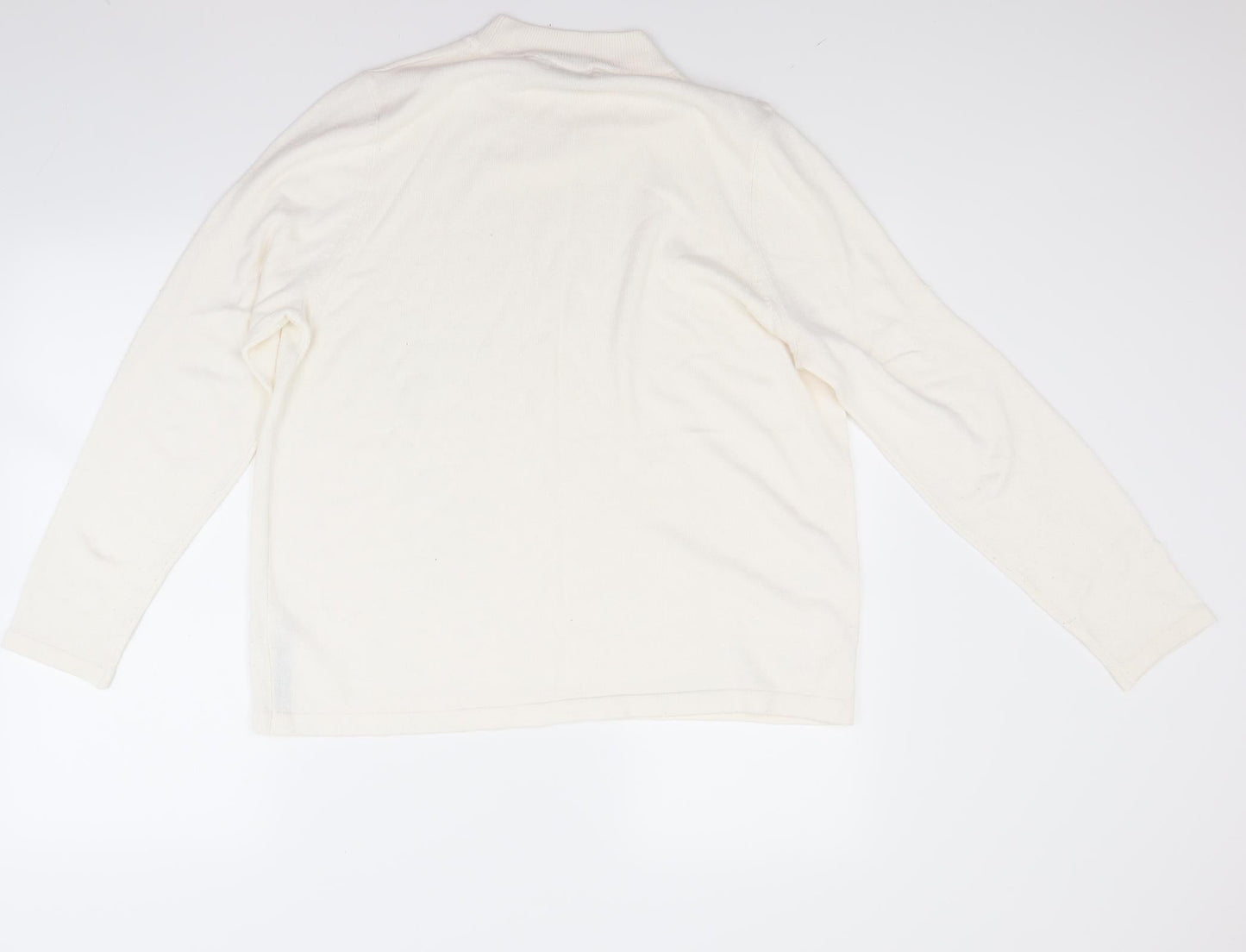 Marks and Spencer Womens White   Pullover Jumper Size 18