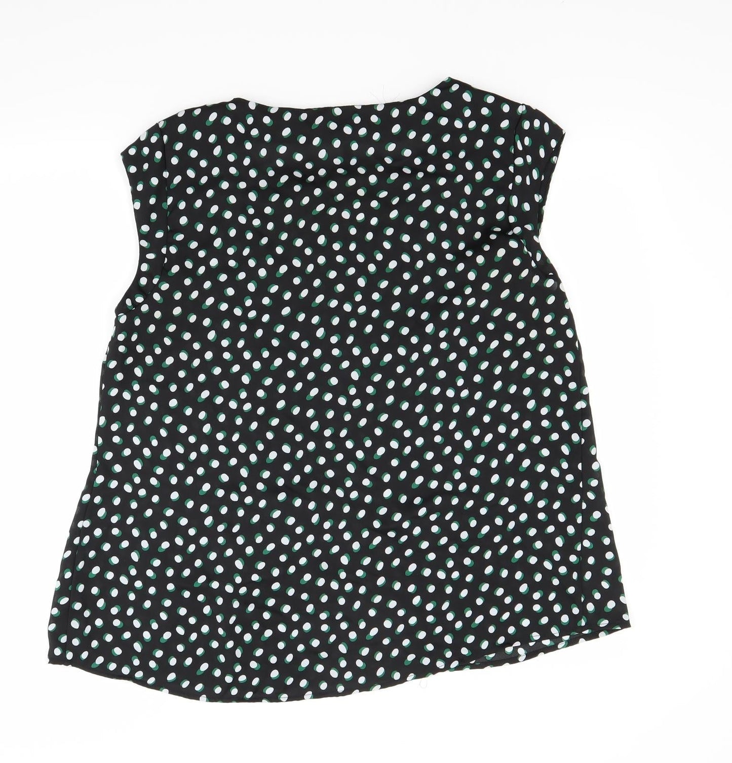 Anthology Womens Black Polka Dot  Basic Blouse Size L