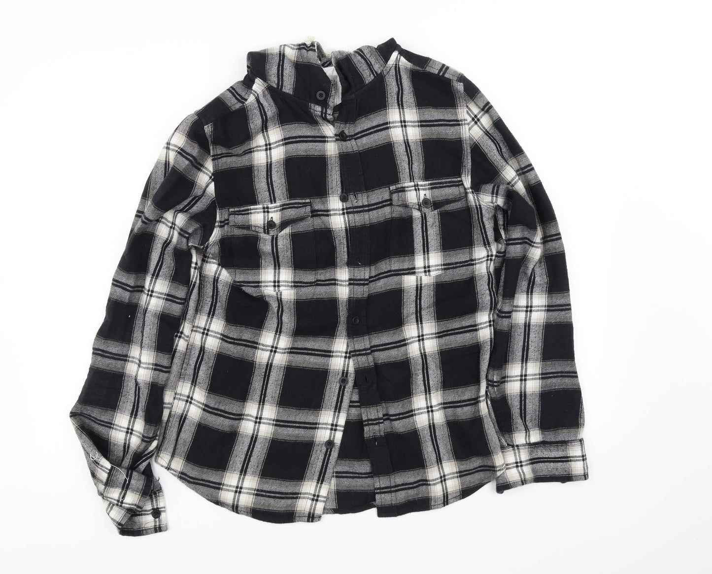 pre worn Womens Grey Check  Basic Blouse Size S