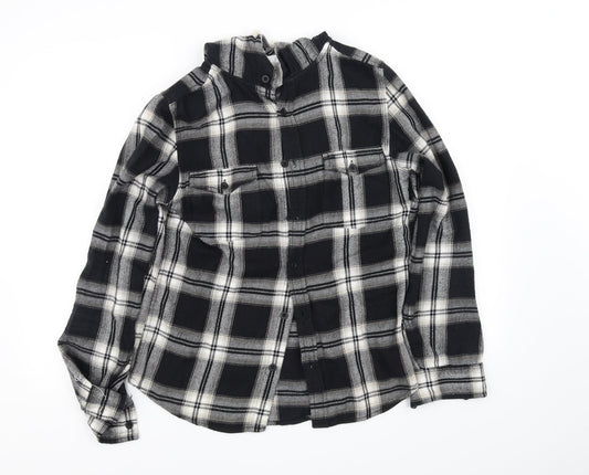 pre worn Womens Grey Check  Basic Blouse Size S